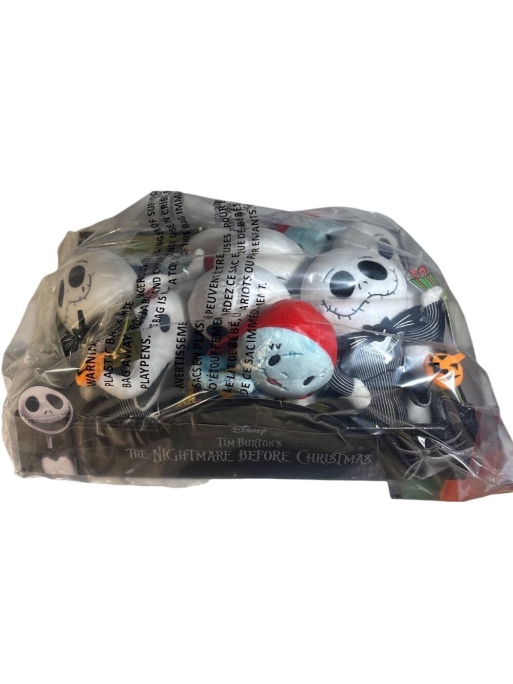 The Nightmare Before Christmas Plush Set of 12 Display Box Sally Jack Zero 6"